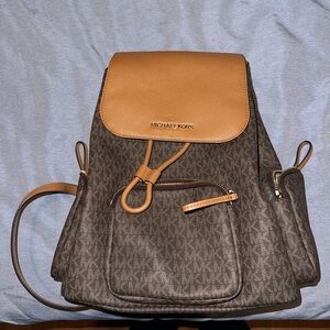 MICHAEL Michael Kors Tan and Brown Backpack
